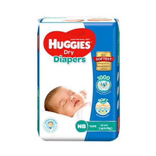 Huggies Dry Pants Baby Diaper Pant  Size- New born 60 pcs