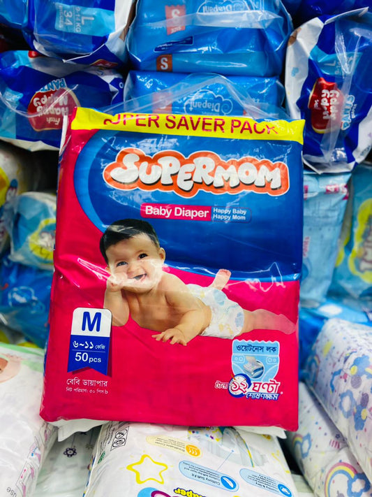 Supermoom Baby Diaper Medium 6-11kg-50 pcs